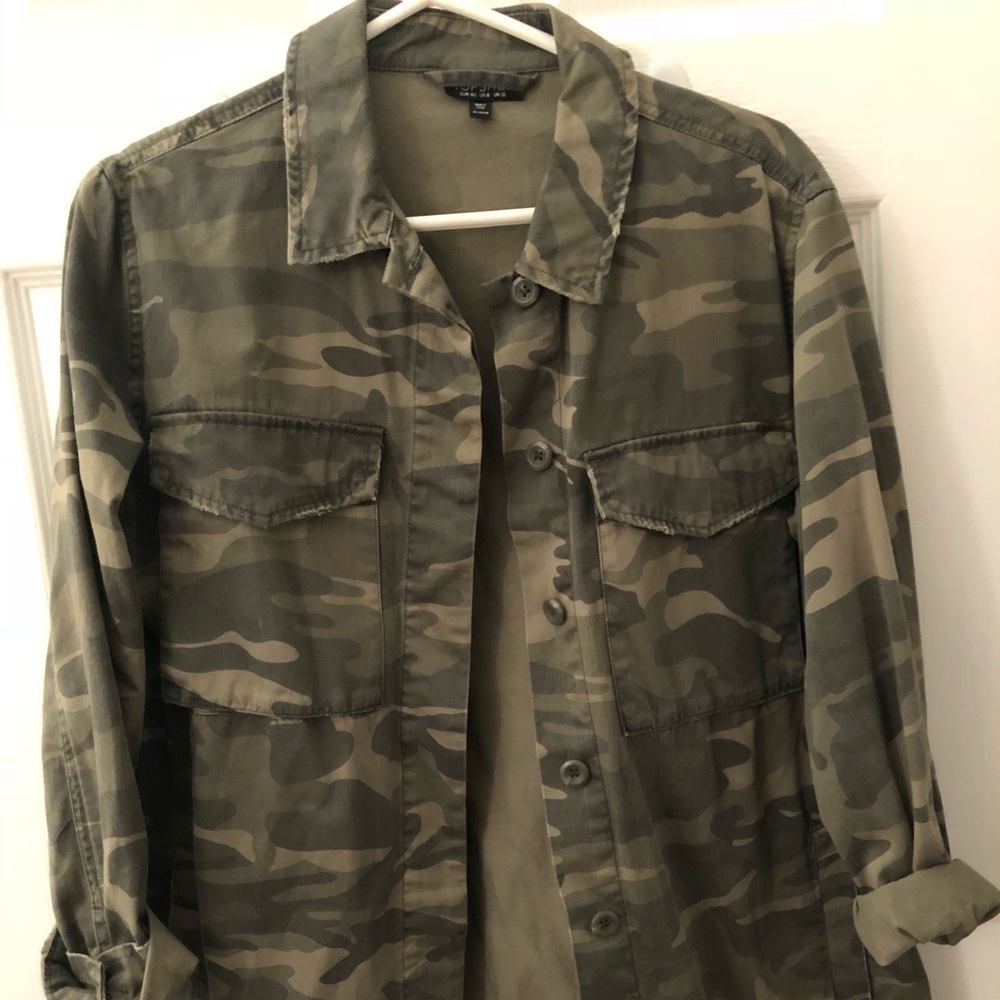 Topshop camo utility jacket